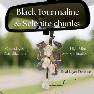 Black Tourmaline and Selenite chunks